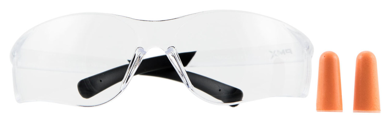 Pyramex Ztek glasses with foam earplugs