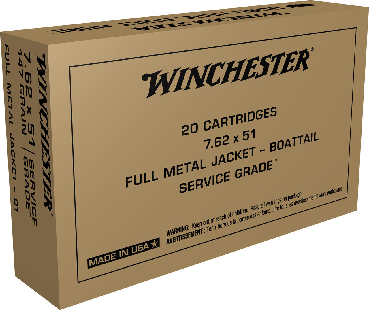 Winchester Service Grade, .308 Win, 7.62x51mm