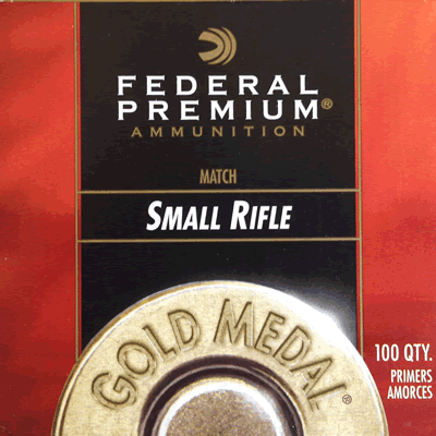 Federal No. GM205M Premium Gold Medal Small Rifle Match Primer
