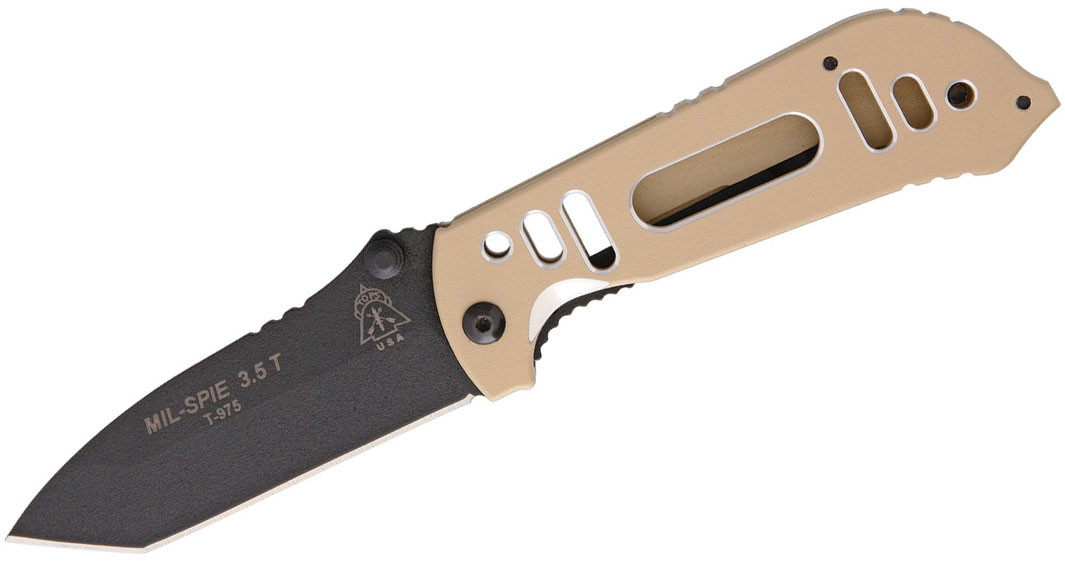 TOPS Mil-SPIE Folder Tanto Black Coyote Tan