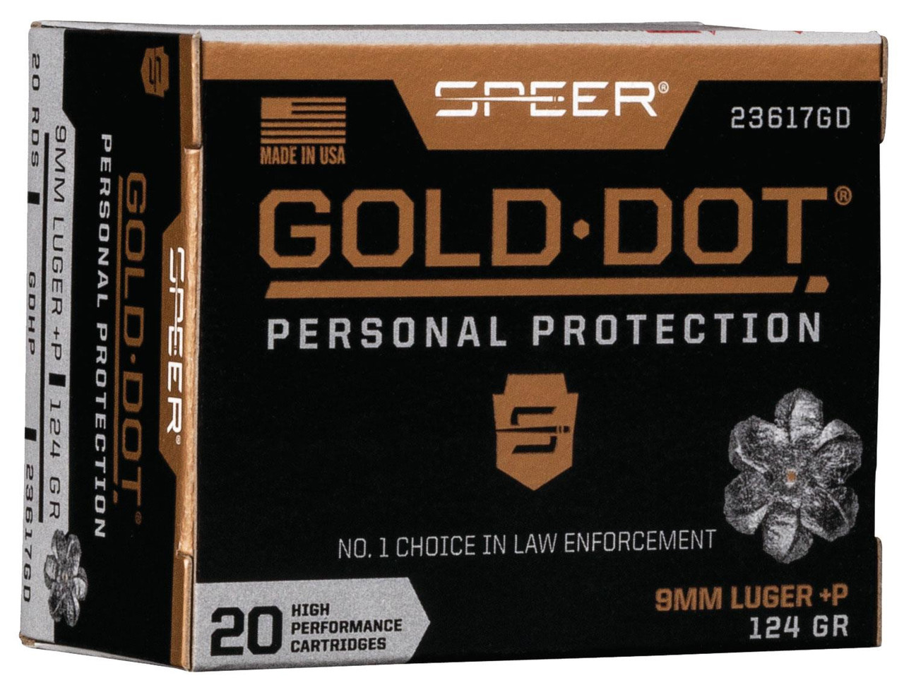 Speer Gold Dot Personal Protection 9mm Luger 23617GD