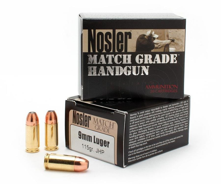 Nosler Match Grade Handgun 9mm Luger 51285