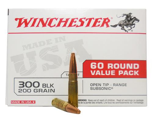 Winchester USA White Box 300 Blackout Open Tip Range Subsonic 200 Value Pack USA300BXVP