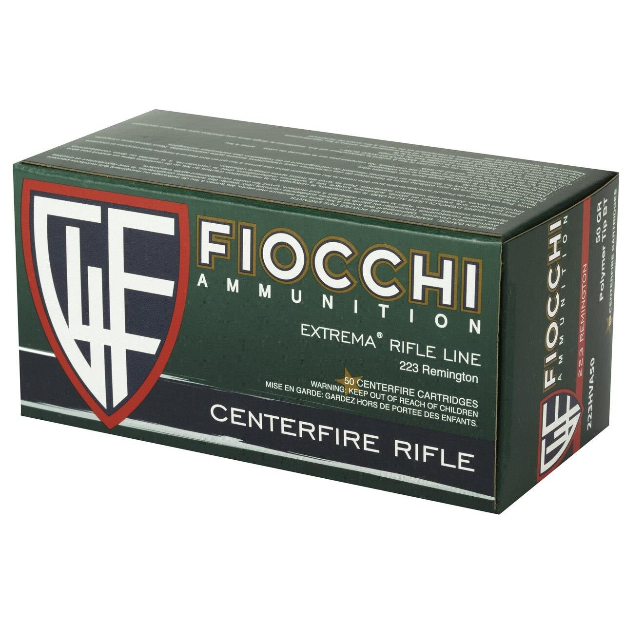 Fiocchi Extrema Rifle Line 223 Remington Polymer Tip BT