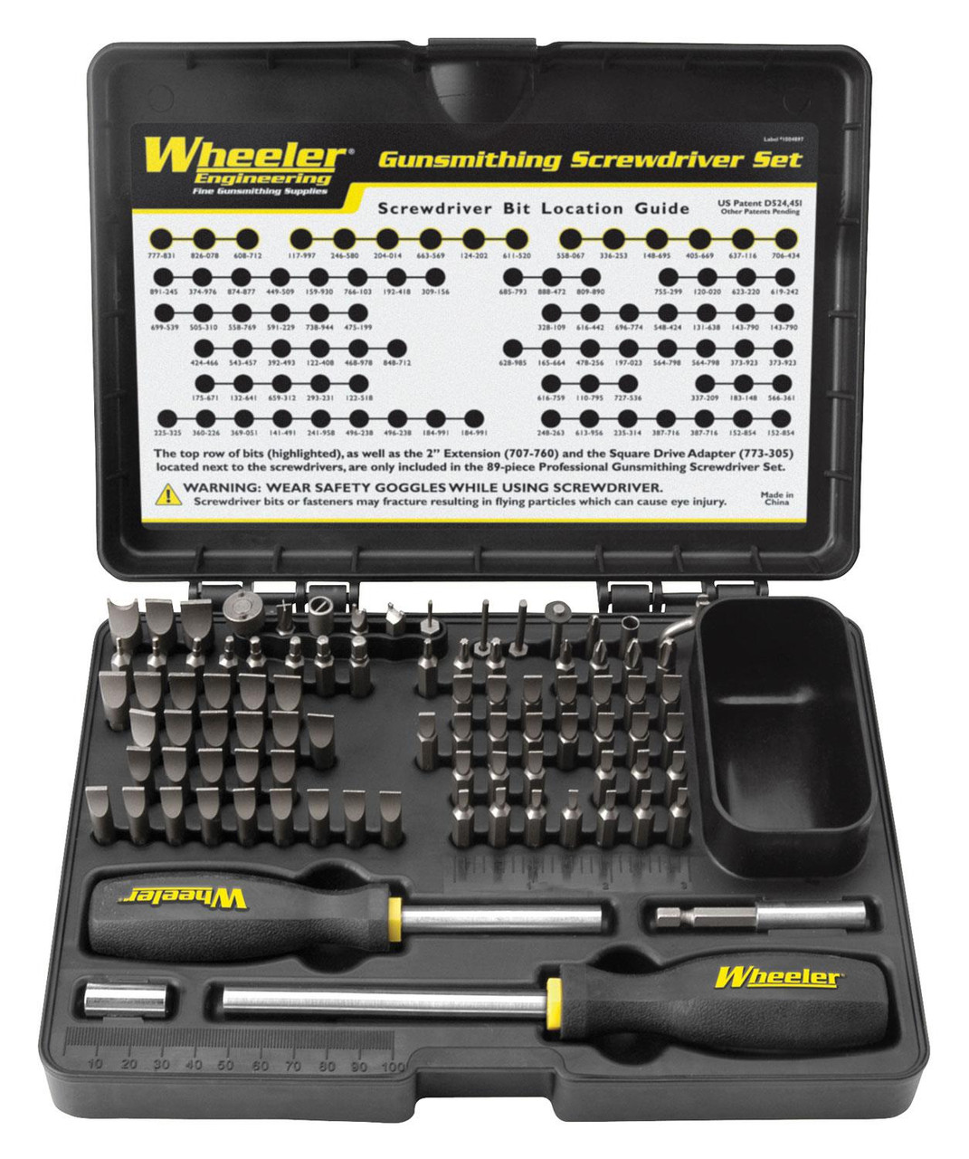 Wheeler Professional Gunsmithing Screwdriver Set 89-Piece 562194