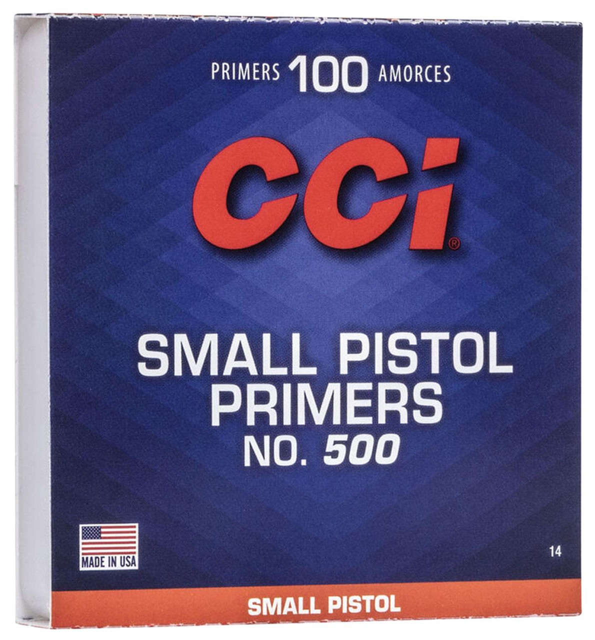 CCI No. 500 Small Pistol Primers 0014