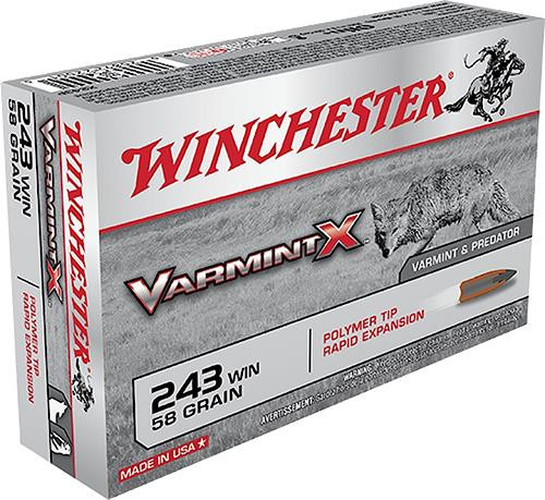 Winchester VarmintX .243 58 Grain X243P