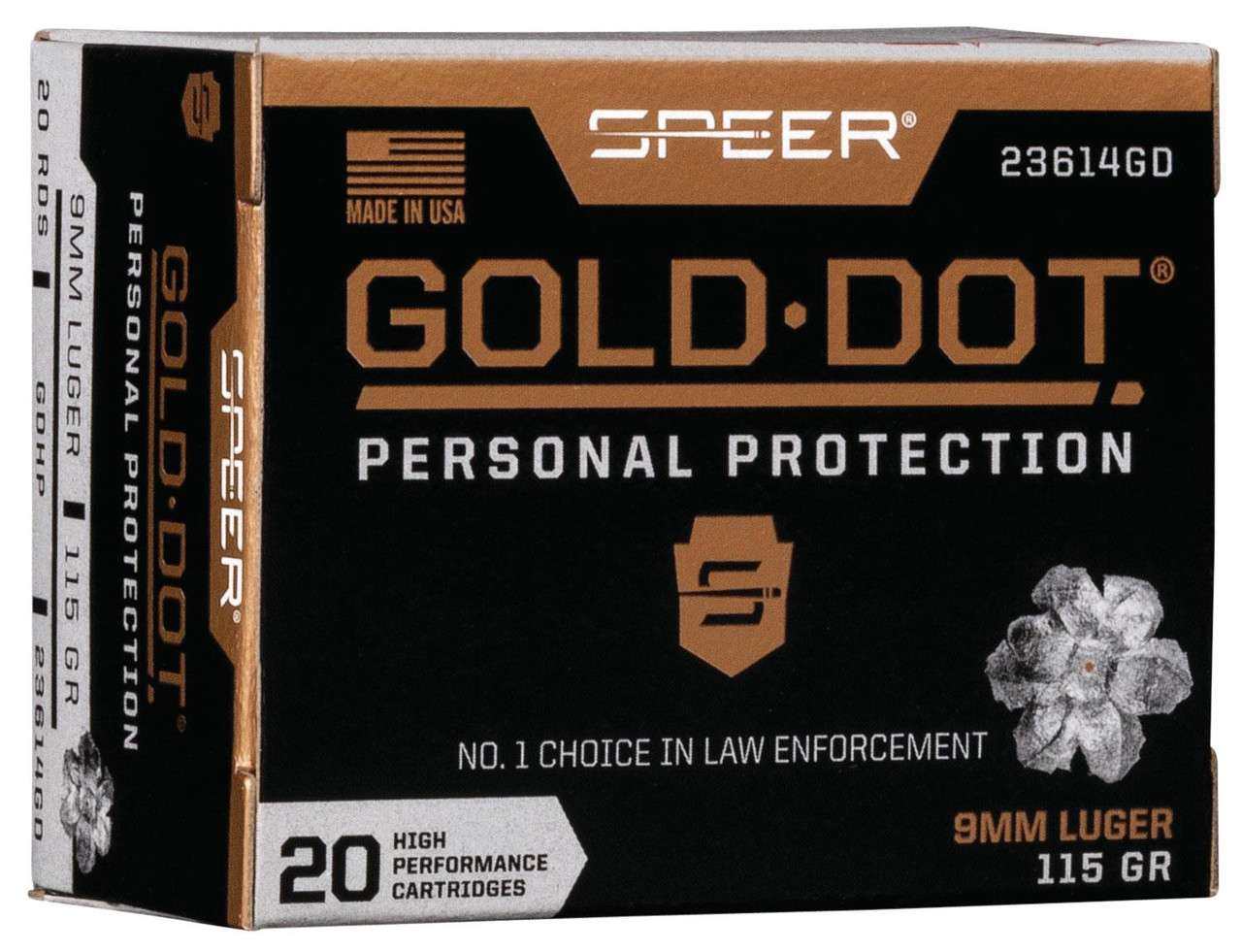 Speer Gold Dot Personal Protection 9mm Luger 23614GD