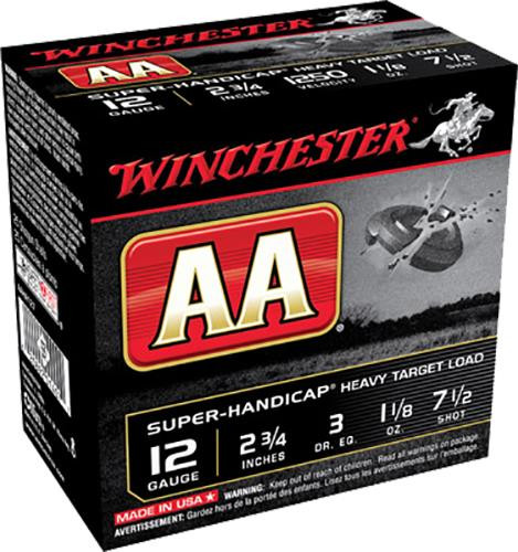 Winchester  AA Super Handicap 12 Gauge 2.75" 1 1/8 oz 7.5 Shot 25 Rounds