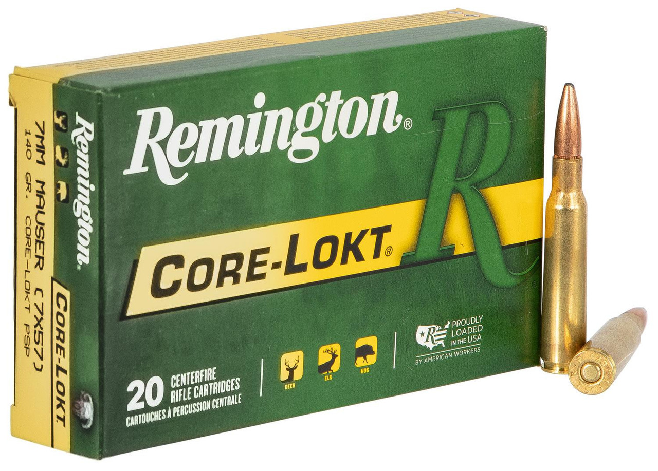 Remington 7mm Mauser (7x57) 140 gr Core-Lokt Pointed Soft Point