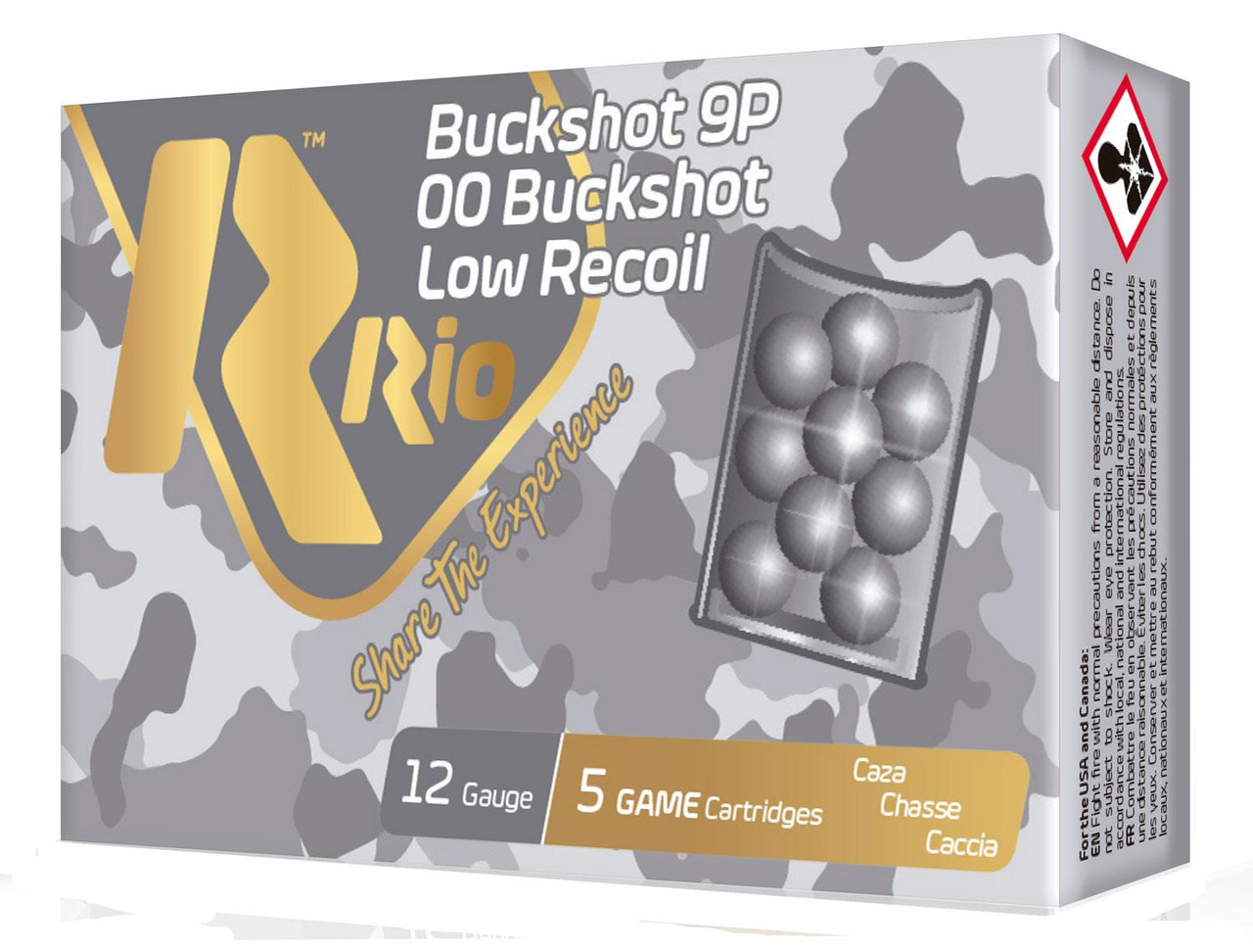 Rio Ammunition Royal Buck Low Recoil 12 Gauge 2.75" 00 Buckshot