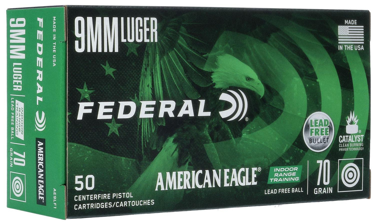Federal American Eagle 9mm Luger Lead Free Ball AE9LF1